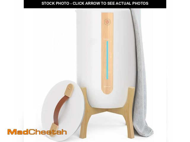 Lot 74-13709932 - Keenray Towel Warmer for Bathroom with Wooden Stand, Towel Warmer Bucket with Heating Progress Bar, ...