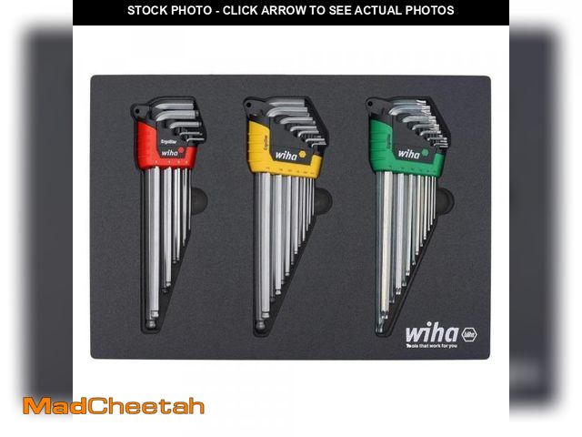 Lot 74-12464052 - Wiha ErgoStar L-Key Tray Set-Hex Metric, Hex SAE, Torx (35-Piece) - UNUSED