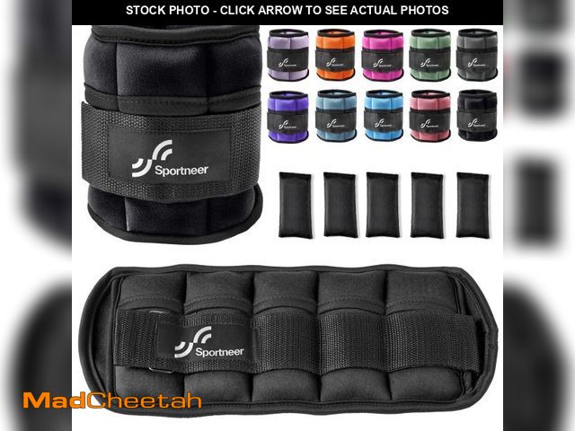 Lot 74-12052337 - Sportneer Adjustable Weighted Ankle Weights Set 1 Pair 2 4 6 8 10 Lbs Leg Weight Straps for Women Me...