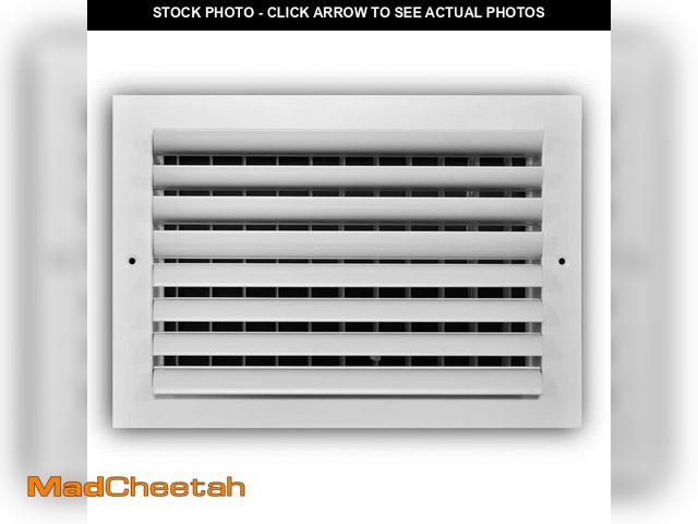 Lot 74-13650913 - (SCRATCHED) Everbilt 12 in. x 8 in. 2-Way Aluminum Adjustable Curved Blade Wall/Ceiling Register in ...