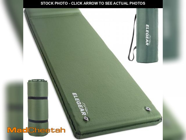 Lot 74-12178587 - Elegear Self Inflating Sleeping Pad, 3.15" Ultra-Thick Memory Foam Camping Pad with Pillow Fast Infl...