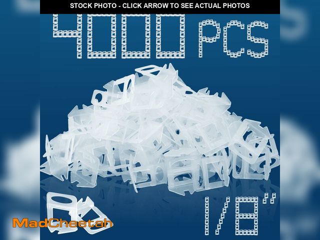 Lot 74-14263138 - 1/8Ã¢â¬Â Tile Leveling Clips 4000 PCS Tile Leveling System Kit Tile Spacers, Prevent Tile lippage,...