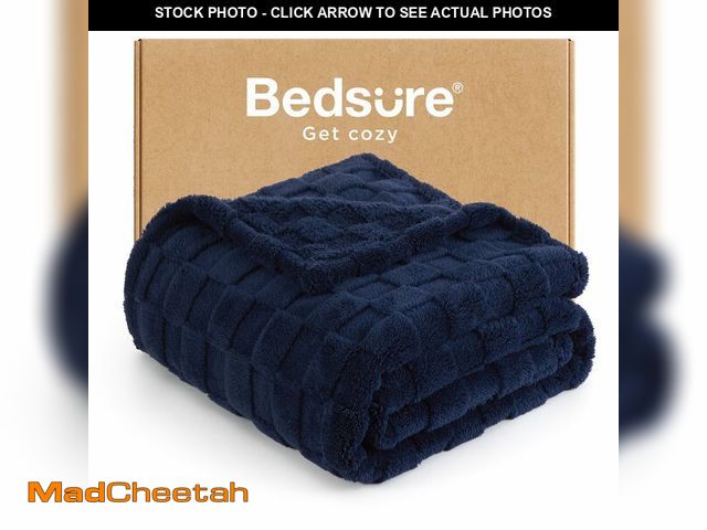 Lot 74-12709783 - Bedsure GentleSoft Twin Blanket for Bed Navy Blue - Super Soft Cozy Blankets for Women Men Girls, Cu...