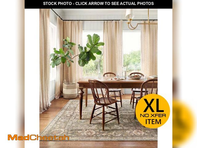 Lot 74-13121233 - Loloi Chris Loves Julia Rosemarie 7'-10" x 10' Area Rug in Sage/Blush - Classic No-Shed Area Rug, So...