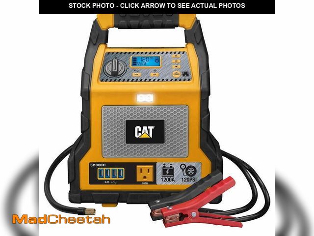 Lot 74-14375082 - Cat Power Station with 1,200-Peak-Amp Jump Starter, Tire Compressor, and Power Inverter, CJ1000DXT -...