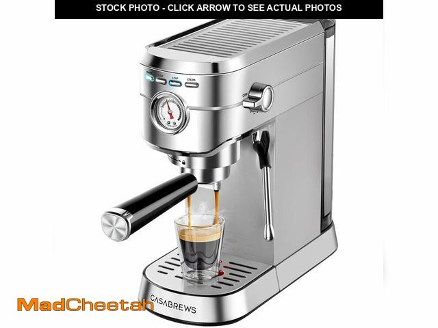 Lot 74-13520361 - CASABREWS CM5418 Espresso Machine 20 Bar Compact Espresso Maker with Steam Milk Frother Stainless St...