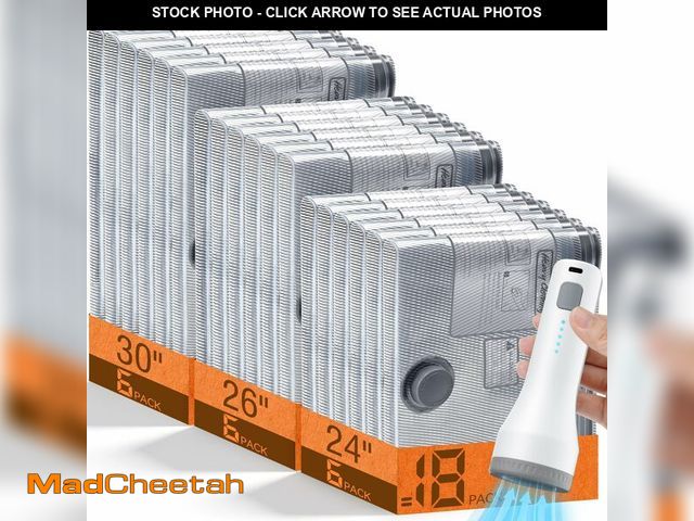 Lot 74-14376832 - 18 Pack Vacuum Storage Bags for Travel with Rechargeable Cordless Pump, Space Saver Bags for Clothes...