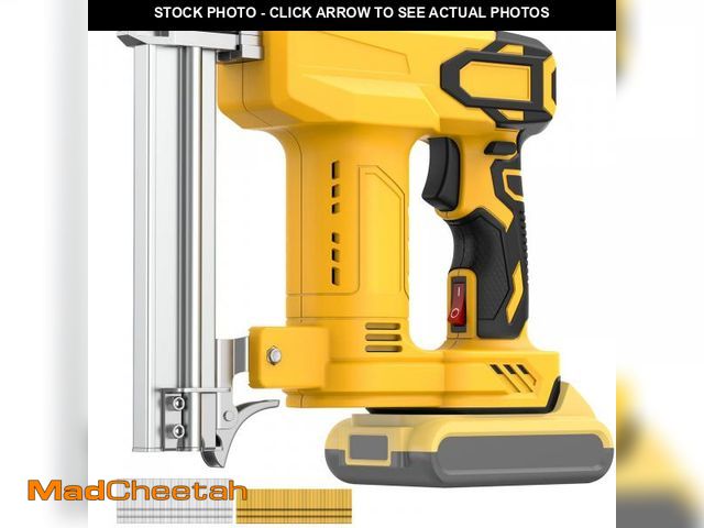 Lot 74-12112442 - BROVR 18 Gauge Brad Nailer Cordless &amp; Staple Gun for Dewalt 20V Battery (Not Included), 2-in-1 E...
