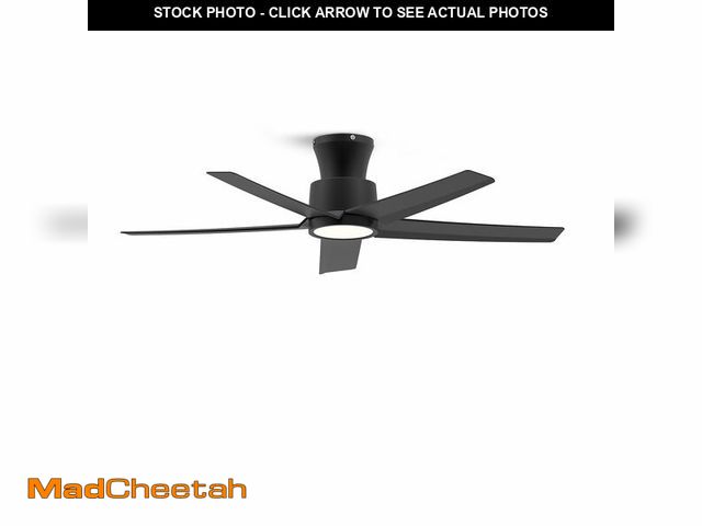 Lot 74-14062914 - ocioc 44 inch Ceiling Fans with Lights and Remote, Dimmable Ceiling Fans with Reversible Quiet DC Mo...