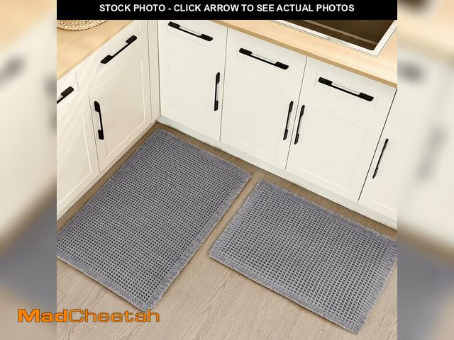 Lot 74-14213516 - Siyaluens Luxury Waffle Bath Mat, Super Absorbent Non Slip Bathroom Rugs, Boho Ultra Soft Comfort Ma...