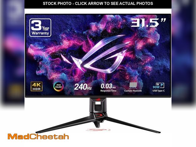 Lot 74-14358503 - ASUS ROG Swift 32â 4K OLED Gaming Monitor (PG32UCDM) - UHD (3840 x 2160), QD-OLED, 240Hz, 0.03ms, ...