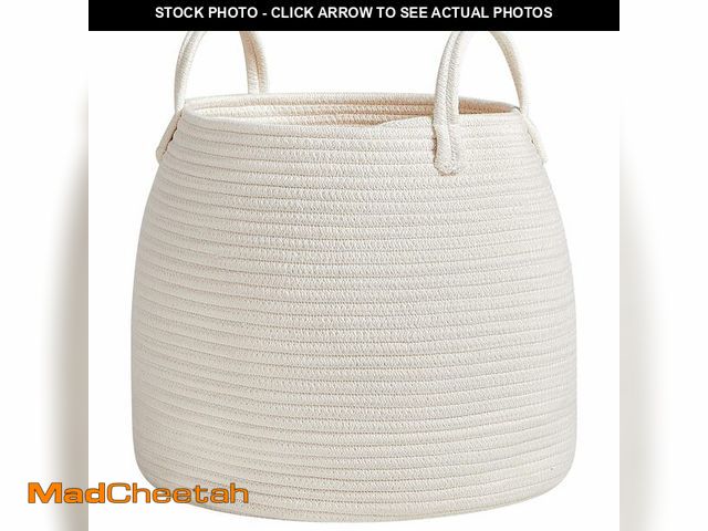 Lot 74-12606877 - R RUNKA Nursery Laundry Basket | Kids Hamper for Blankets, Pillows,Toys (15"x 13")| Baby Toy Basket ...