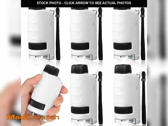 Lot 74-12608096 - Tellegloww 6 Pack Pocket Microscope, 60x-120x LED Lighted Portable Mini Handheld Microscope for Educ...