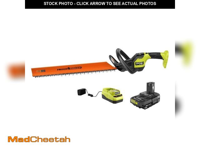 Lot 74-14306857 - RYOBI ONE+ HP 18V Brushless 24 in. Cordless Battery Hedge Trimmer with 2.0 Ah Battery and Charger - ...