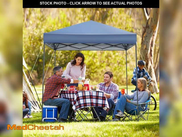 Lot 74-14356023 - Mondawe 6.6-ft x 6.6-ft Square Blue Pop-up canopy - UNUSED