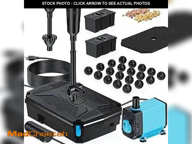 Lot 74-12128574 - Antfraer Pond Filter Built-in UV Clarifier, 660GPH 40W Pond Filter with Water Pump Kit, Filter Box f...