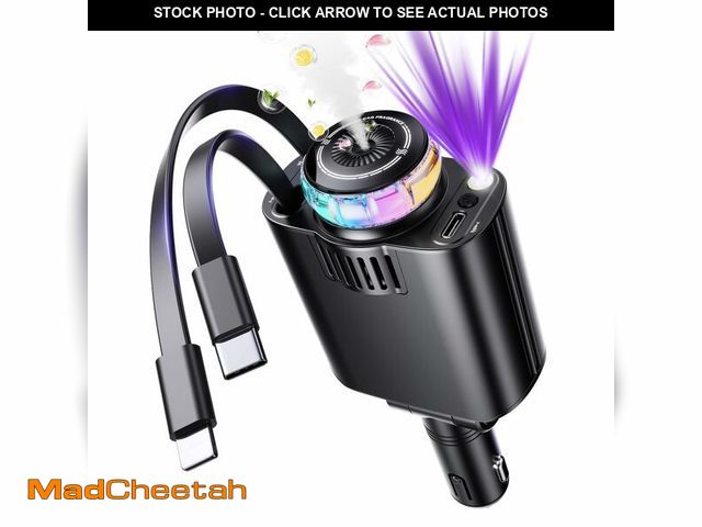 Lot 74-12881245 - Retractable Car Charger with Starlight and Aromatherapy, 5 in 1 USB C Car Charger Adapter, 69W Fast ...