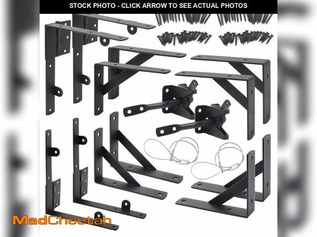 Lot 74-14047646 - Fence Gate Kit, Anti Sag Gate Kit for Wooden Fence; Heavy Duty Gate Kit with Gate Latch; Gate Hardwa...