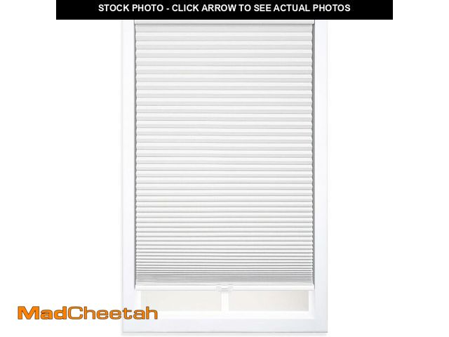 Lot 74-14445542 - DEZ FURNISHINGS Cordless 1.5" Blackout Cellular Shade, 24"W x 72"H, White - UNUSED
