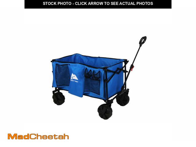 Lot 74-12556885 - Ozark Trail All-Terrain Big Bucket Cart Wagon, Blue - USED