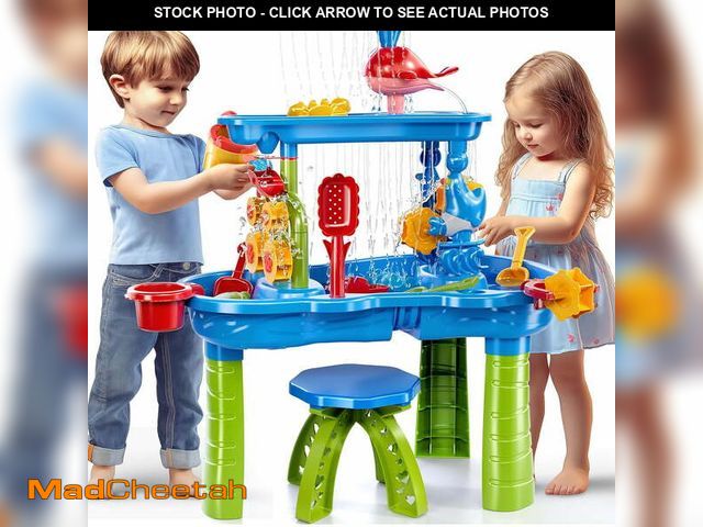 Lot 74-12556823 - Water Table for Toddlers 3-5, 3-Tier Kids Sand Water Table, Sand and WaterActivity Sensory Tables Su...