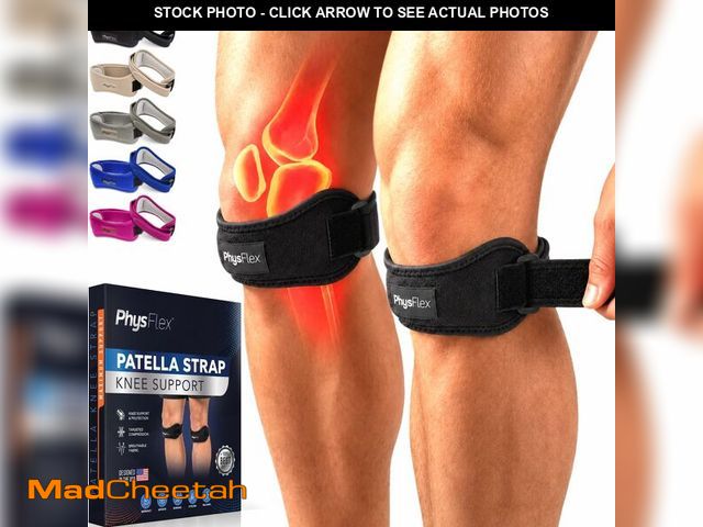 Lot 74-14384050 - PhysFlex 2 Pack Patellar Tendon Support Strap - Knee Brace for Pain Relief, Patella Band for Basketb...