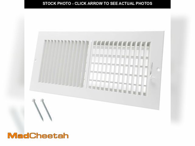Lot 74-14205023 - 14 x 6 Inch [Duct Opening] Air Vent Covers for Wall or Ceiling - High Airflow 2 Way Steel Ventilatio...