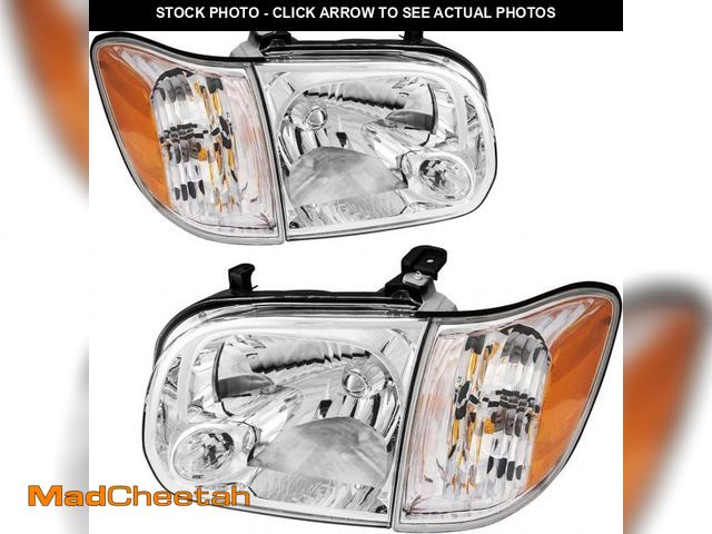 Lot 74-12400052 - PHILTOP Headlight Assembly, Compatible with 2005-2006 Tundra Crew Cab Pickup,2005-2007 Sequoia, Ambe...