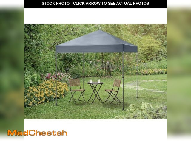 Lot 74-12556991 - 8 ft. X 8 ft. Grey Straight Leg Instant Canopy Pop Up Tent Sto-N-Go - USED