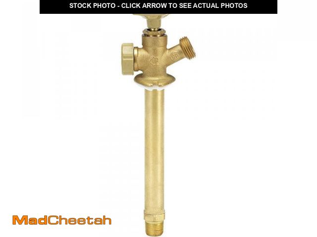 Lot 74-12086000 - Everbilt 1/2 in. MIP and 1/2 in. SWT x 3/4 in. MHT x 12 in. Brass Anti-Siphon Frost Free Sillcock Va...