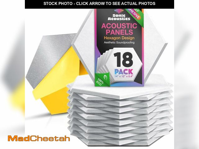 Lot 74-12497269 - Acoustic Panels 18 Pack Soundproof Wall Panels, 14" X 12" X 0.4" Sound Proof Panles, High-Density Wa...