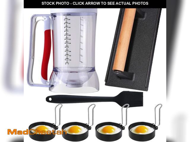 Lot 74-13711628 - 7 Piece Griddle Breakfast Kit for Blackstone, Griddle Accessories Set - Included Pancake Batter Disp...