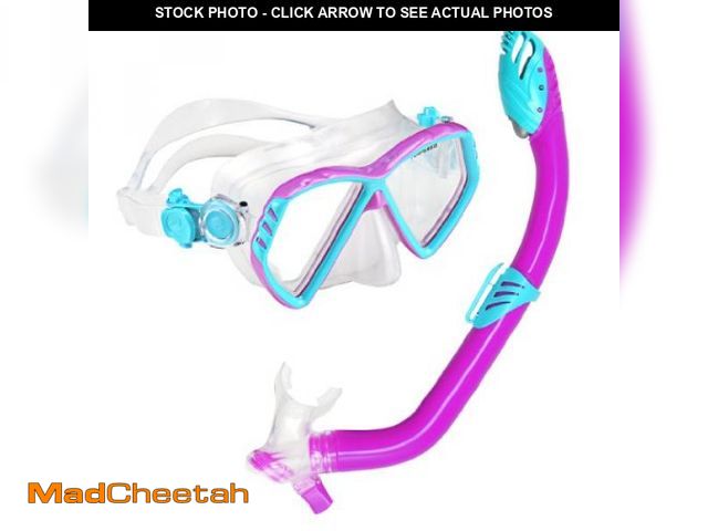 Lot 74-12400208 - U.S. Divers Junior Regal Kids Swimming Mask and Dry Top Snorkel Youth Combo Set, Fun Purple,Pink - U...