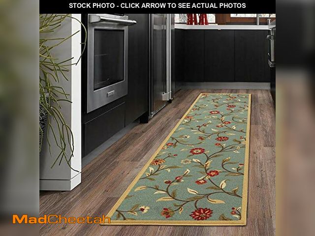 Lot 74-12760399 - Ottomanson Hallway Runner Rug 2'7" x 9'10" Non Slip Floral Area Rugs Easy to Clean Laundry Rug Runne...