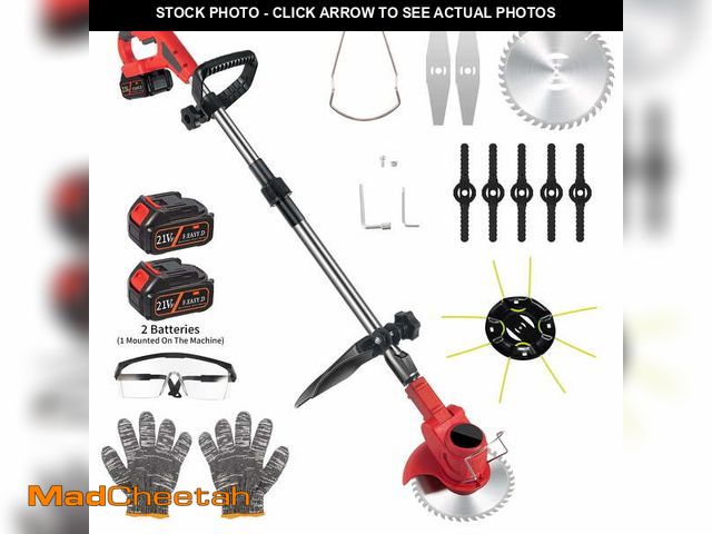 Lot 74-14586865 - KingFurt String Trimmer Cordless Weed Wacker, 21V Power Grass Trimmer with 4 TypesBlades For Yard an...