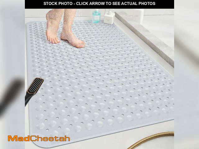 Lot 74-12779843 - OTHWAY Extra Large Shower Mat 47x32, TPE Non Slip Shower Mat, Inside Shower Mat with Drain Holes Suc...
