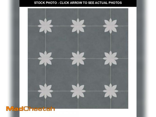 Lot 74-12147231 - 3 Boxes-Flower Gray 9 in. x 9 in. Vinyl Peel and Stick Backsplash Stone Composite Wall and Floor Til...