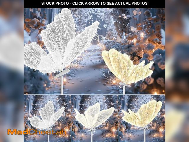 Lot 74-13926831 - Aekpqr 2Pcs Wedding Butterfly Floor Lamp, Romantic Butterfly Lights, 23.6In Movable Atmosphere Decor...