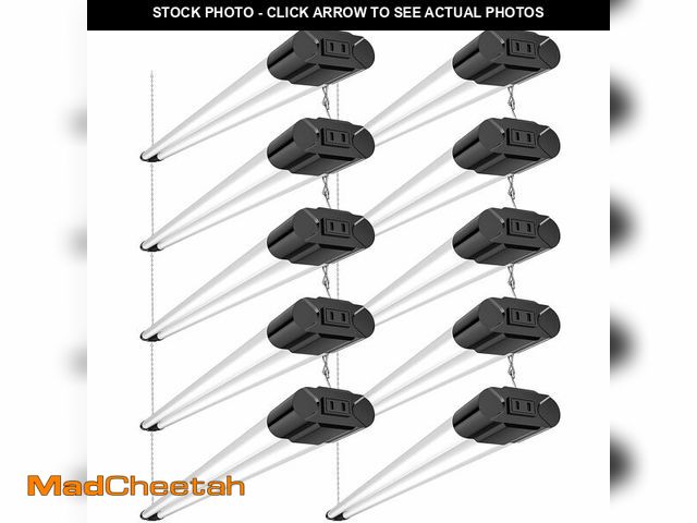 Lot 74-13820625 - BBOUNDER 10 Pack Linkable LED Utility Shop Light, 4400 LM, 6500K Cool Daylight, 4 FT Integrated Fixt...