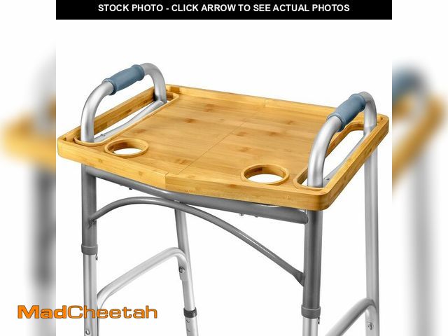 Lot 74-13571982 - Medical king Walker Tray Table with Cup Holder Mobility Table Tray for Folding Walkers Foldable, Por...