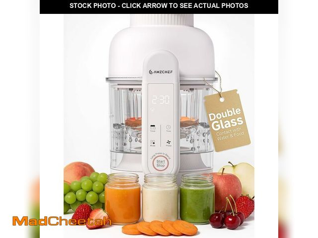 Lot 74-14078745 - AMZCHEF Baby Food Maker with Auto Steam &amp; Blend, 9-in-1 Baby Puree Maker with Food-grade glass, ...