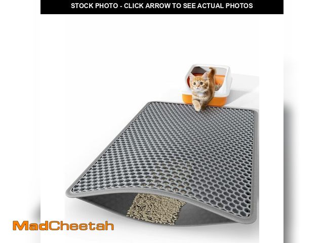 Lot 74-12880795 - Powools Cat Litter Mat - 46" x 35" Jumbo Litter Box Mat with Double Layers, Urine-Proof and Non-Slip...