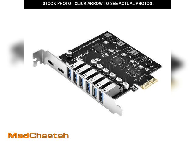 Lot 74-12048933 - ELUTENG PCIE USB 3.2 Card 8 Ports PCI Expree to USB C Expansion Card Superspeed 6 USB and 2 Type C P...