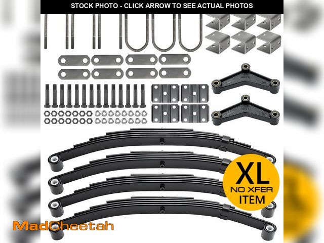 Lot 74-13789904 - GEARCESS Trailer Leaf Spring 5 Leaf Double Eye 3000 lbs Cap for 6000 lbs Axle Suspension, Hanger &am...