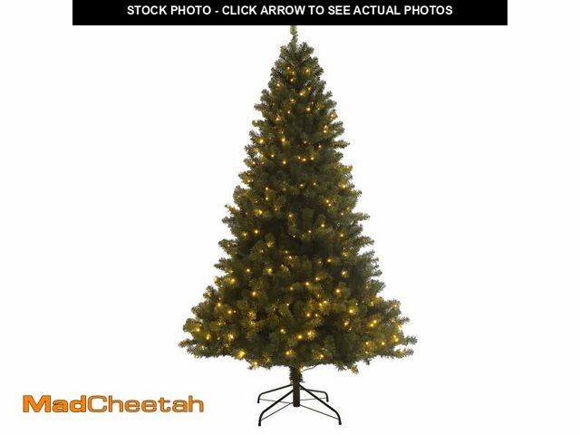 Lot 74-13147254 - Pre-lit Christmas Tree 7.5ft Artificial Hinged Xmas Tree with 400 Pre-strung Led Lights Foldable Sta...