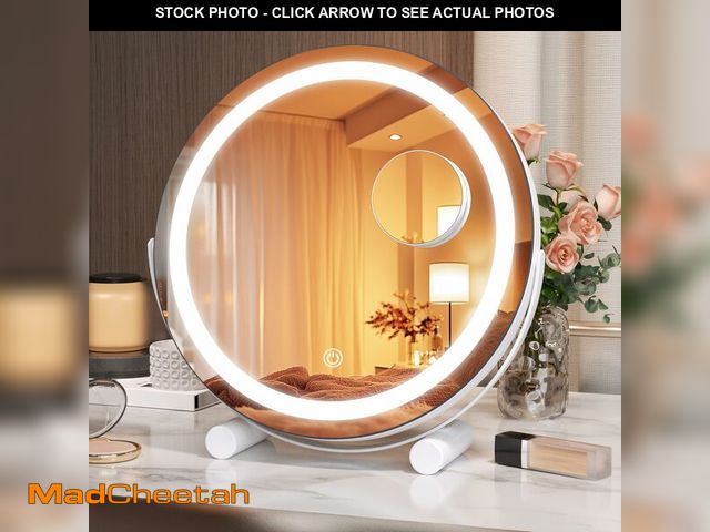 Lot 74-12701505 - Hasipu Vanity Mirror with Lights, 11" x 11" LED Makeup Mirror, Lighted Makeup Mirror with Lights, Sm...