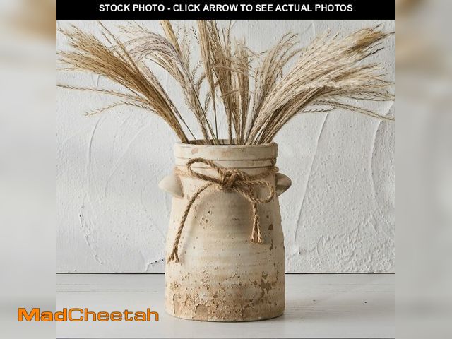 Lot 74-12705712 - SIDUCAL Ceramic Decorative Flower Vase, 8 Inch Rustic Distressed Pottery Decorative Flower Vase for ...