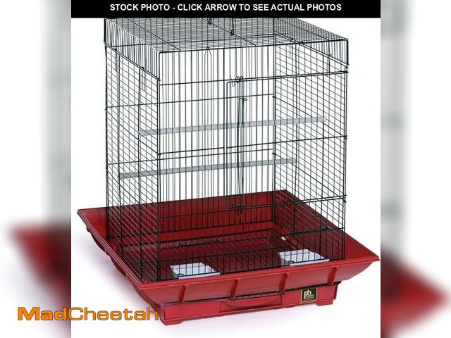 Lot 74-12399260 - Prevue Hendryx SP850R/B Clean Life Cockatiel Cage, Red and Black - UNUSED