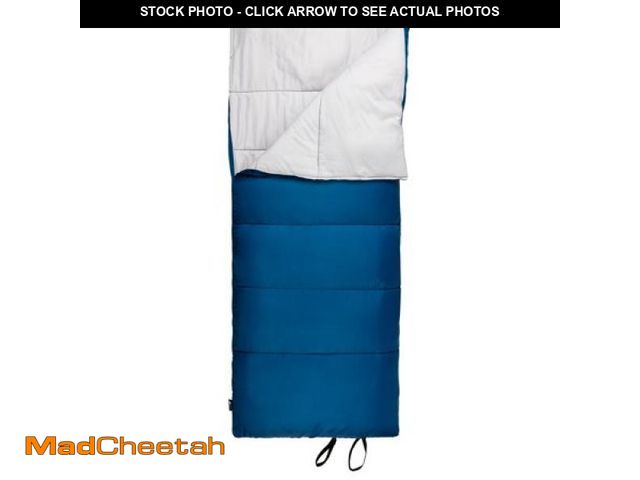 Lot 74-12406253 - Ozark Trail 35-Degree Cool Weather Rectangular Sleeping Bag  Blue  33 X77 - USED