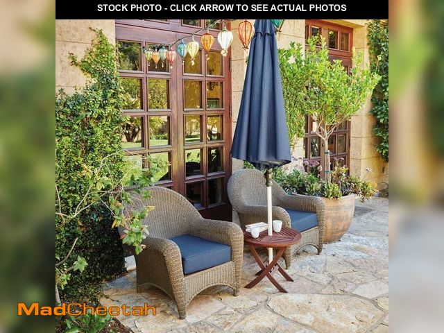 Lot 74-14375924 - 23 in. W x 24 in. D x 8 in. Thick Heather Indigo Blue Outdoor Lounge Chair Cushion - UNUSED